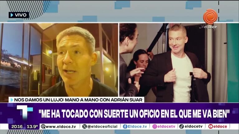 Adrián Suar mano a mano con Telenoche