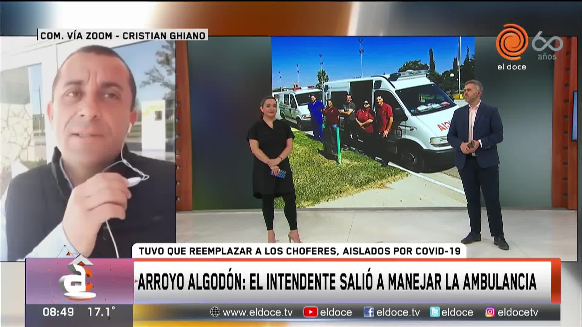 Arroyo Algodón: Intendente y chofer de ambulancia