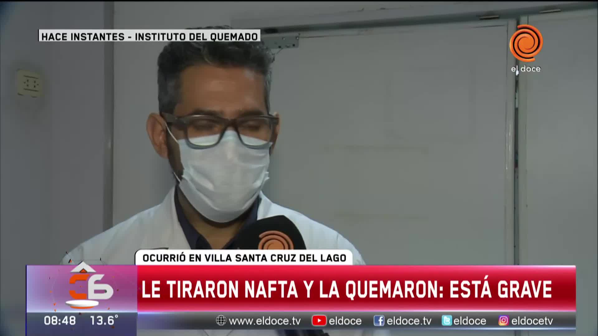 El cuñado y la hermana la habrían prendido fuego: está grave