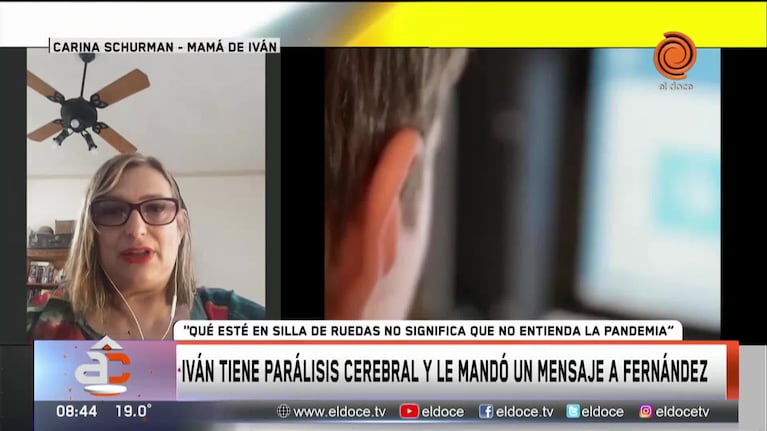 Tiene parálisis cerebral y le mandó un mensaje a Alberto Fernández 