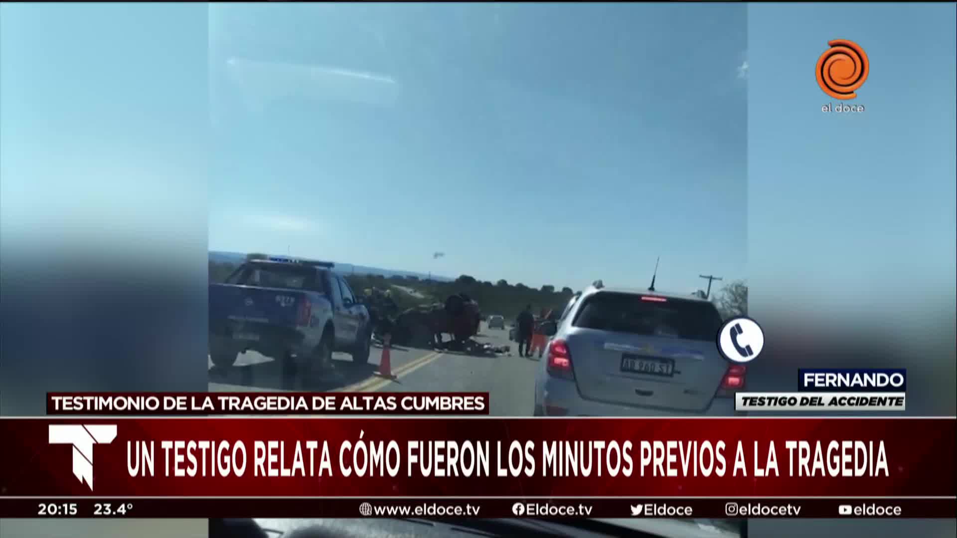 El relato de un testigo de la tragedia vial que protagonizó González