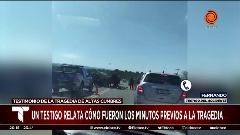 El relato de un testigo de la tragedia vial que protagonizó González