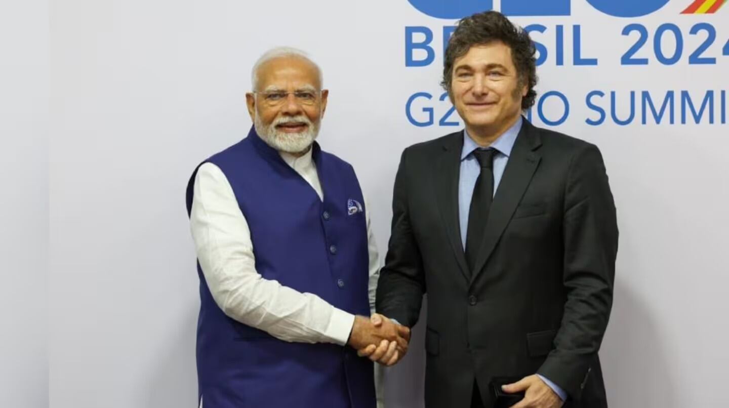 Milei recibió al primer ministro de la India 
