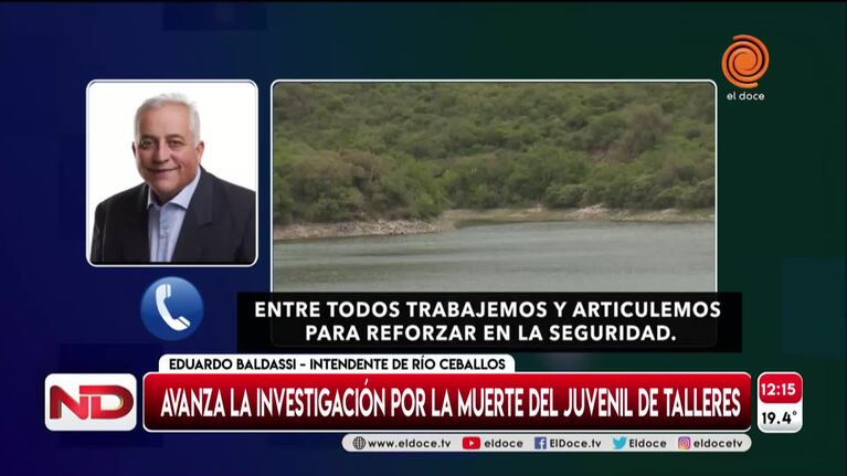 Muerte en el dique La Quebrada: el intendente de Río Ceballos reclamó apoyo a la Provincia