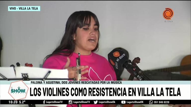 Paloma y Agustina, dos jóvenes rescatadas por la música