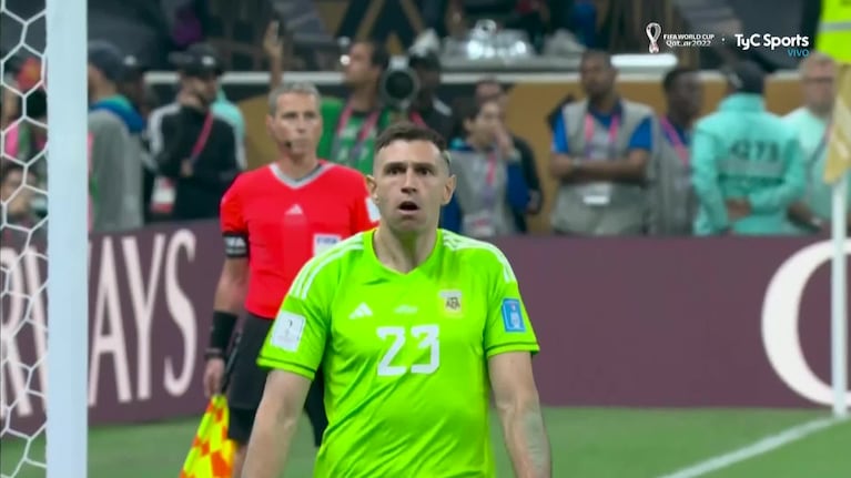 La emoción de Messi tras el penal de Montiel