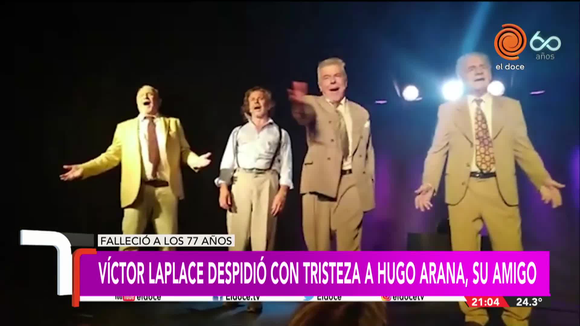 Víctor Laplace despidió a Hugo Arana: "Lloré todo el día"