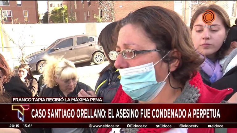 El momento de la condena a Franco Tapia por el crimen de Orellano