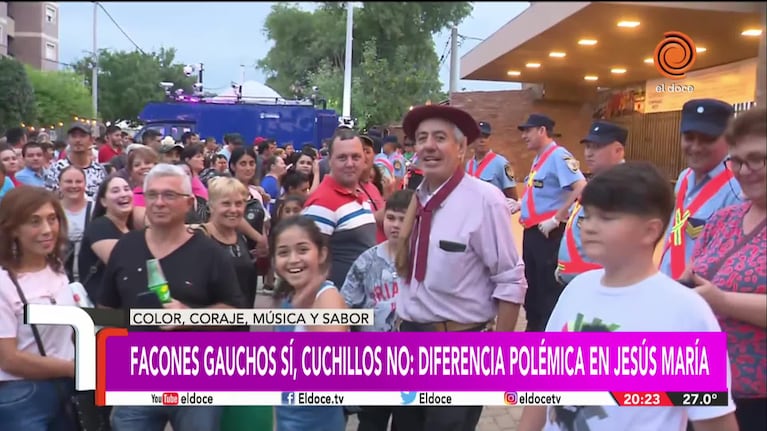 Festival de Jesús María: facones sí, cuchillos no