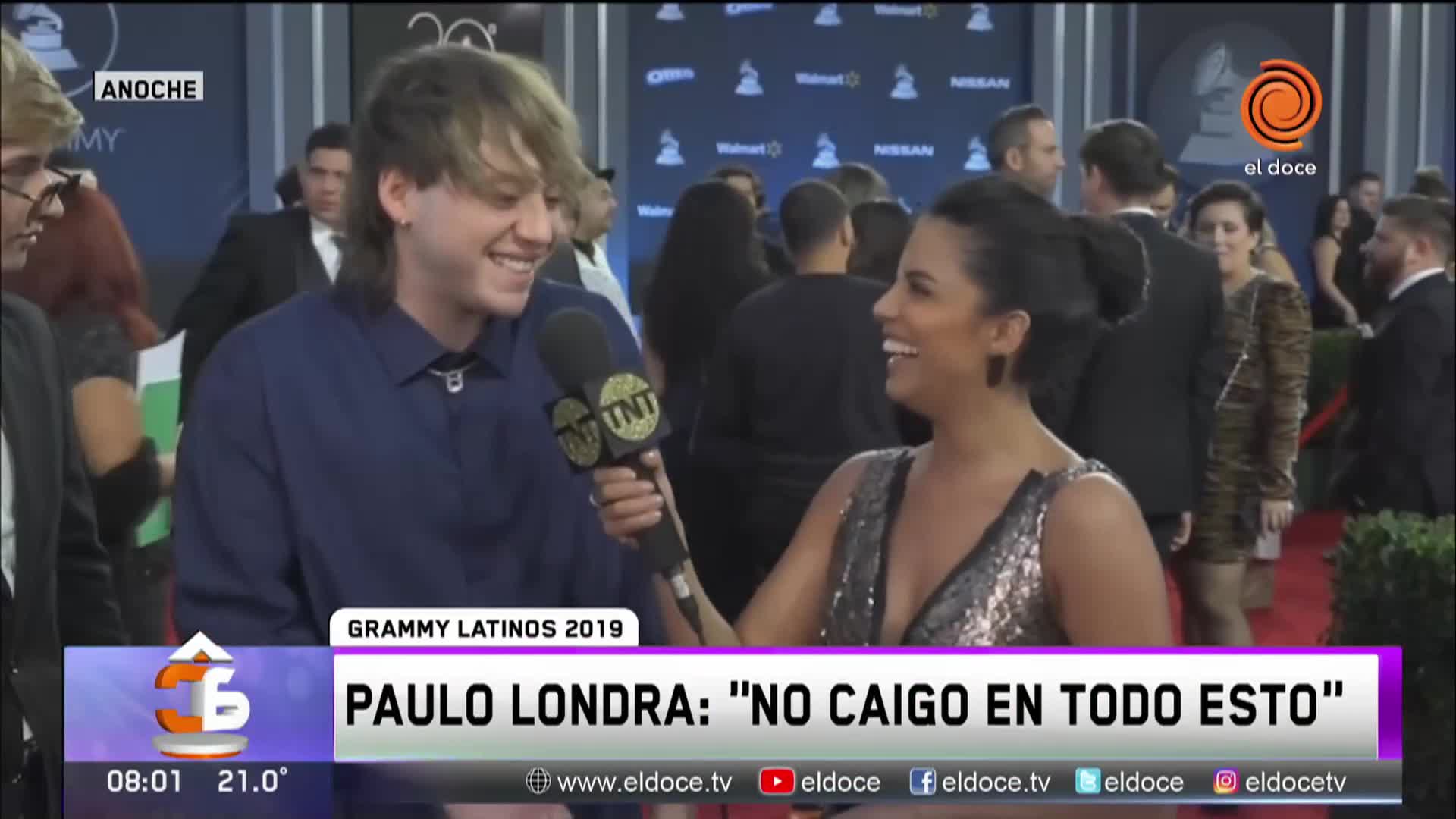 Paulo Londra estuvo en los Grammy Latinos