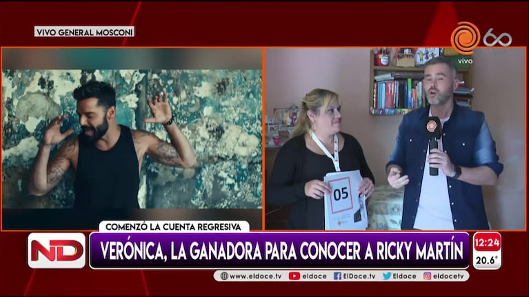 La emoción de la familia de la ganadora del concurso de Ricky Martin