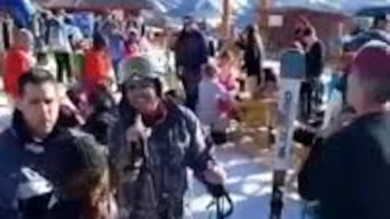 El Cerro Chapelco, repleto y sin barbijos