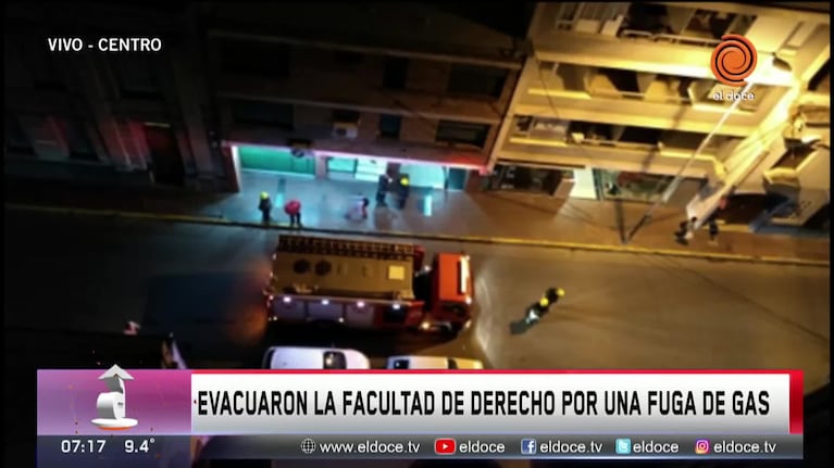 Facultad de Derecho: suspendieron las clases por un escape de gas