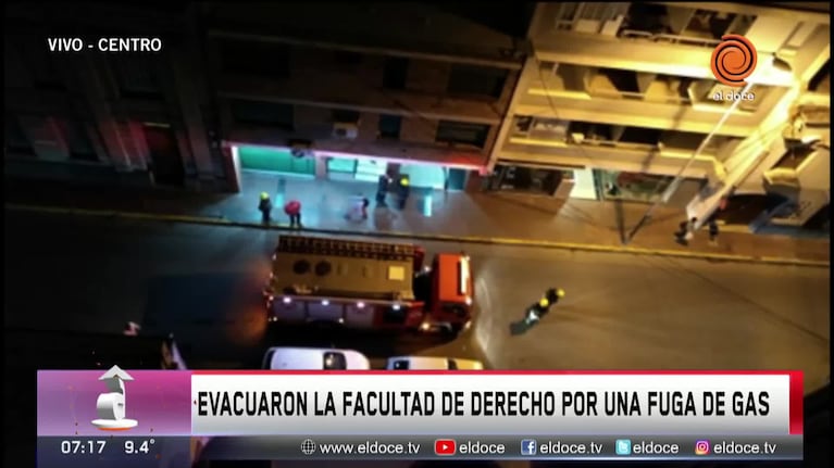 Facultad de Derecho: suspendieron las clases por un escape de gas