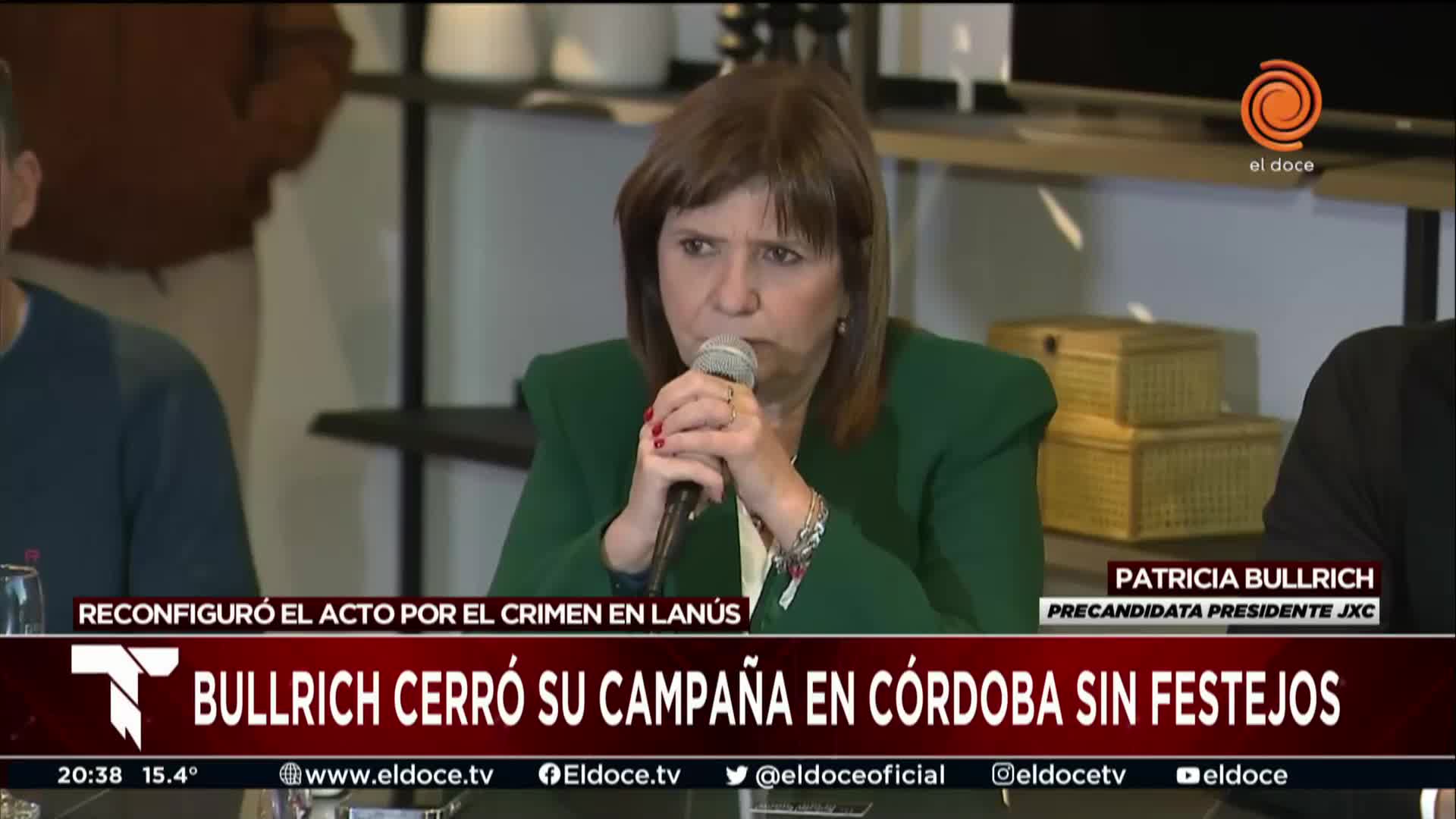 El mensaje de Bullrich en Córdoba tras el crimen de Morena en Lanús