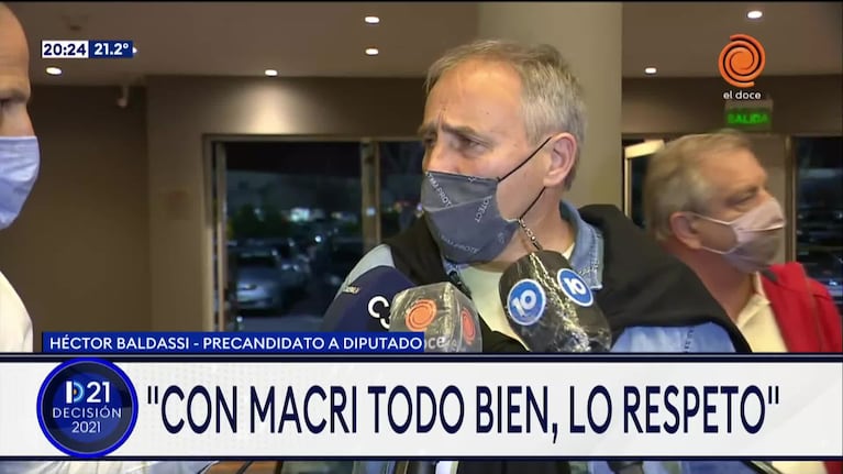 Baldassi cuestionó a Macri por su apoyo a Negri y Santos