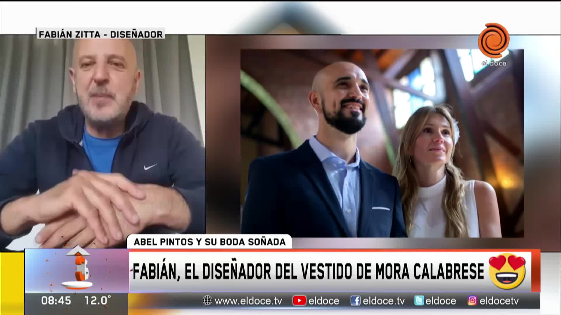 Boda con Abel Pintos: la particular forma en la que Mora Calabrese eligió su vestido