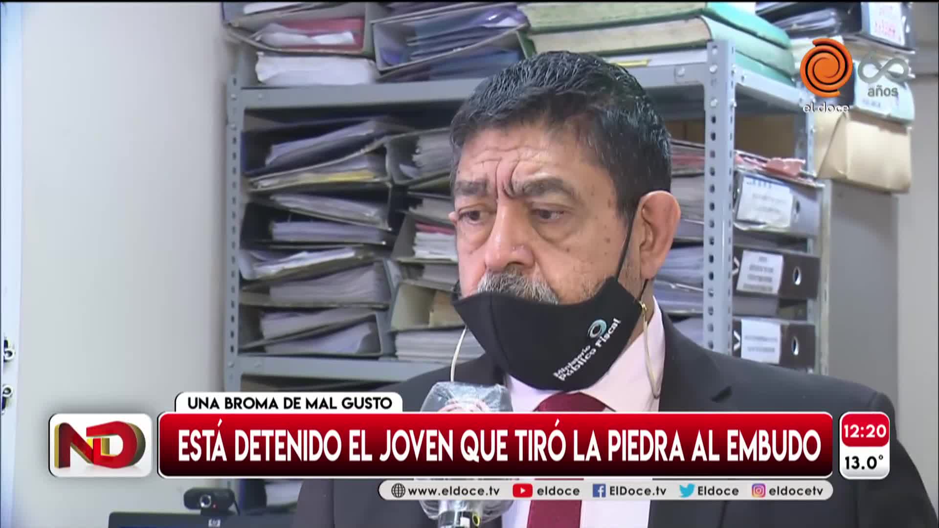 El joven que tiró la piedra en el embudo: la palabra del fiscal