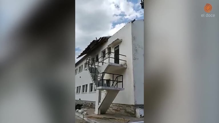 Se voló parte del techo de la Escuela de Suboficiales en Córdoba