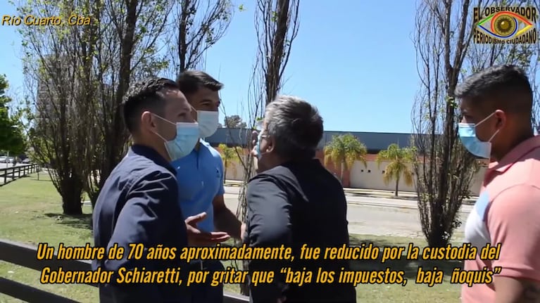 Incidente en la visita de Schiaretti a Río Cuarto