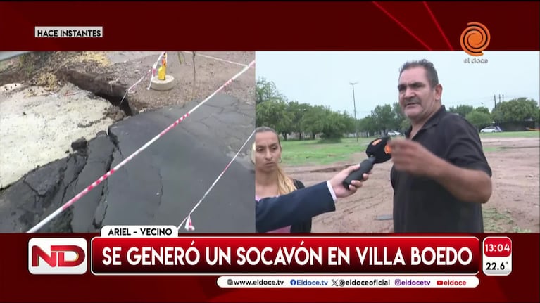 Se abrió otra calle por las intensas lluvias: el reclamo de vecinos