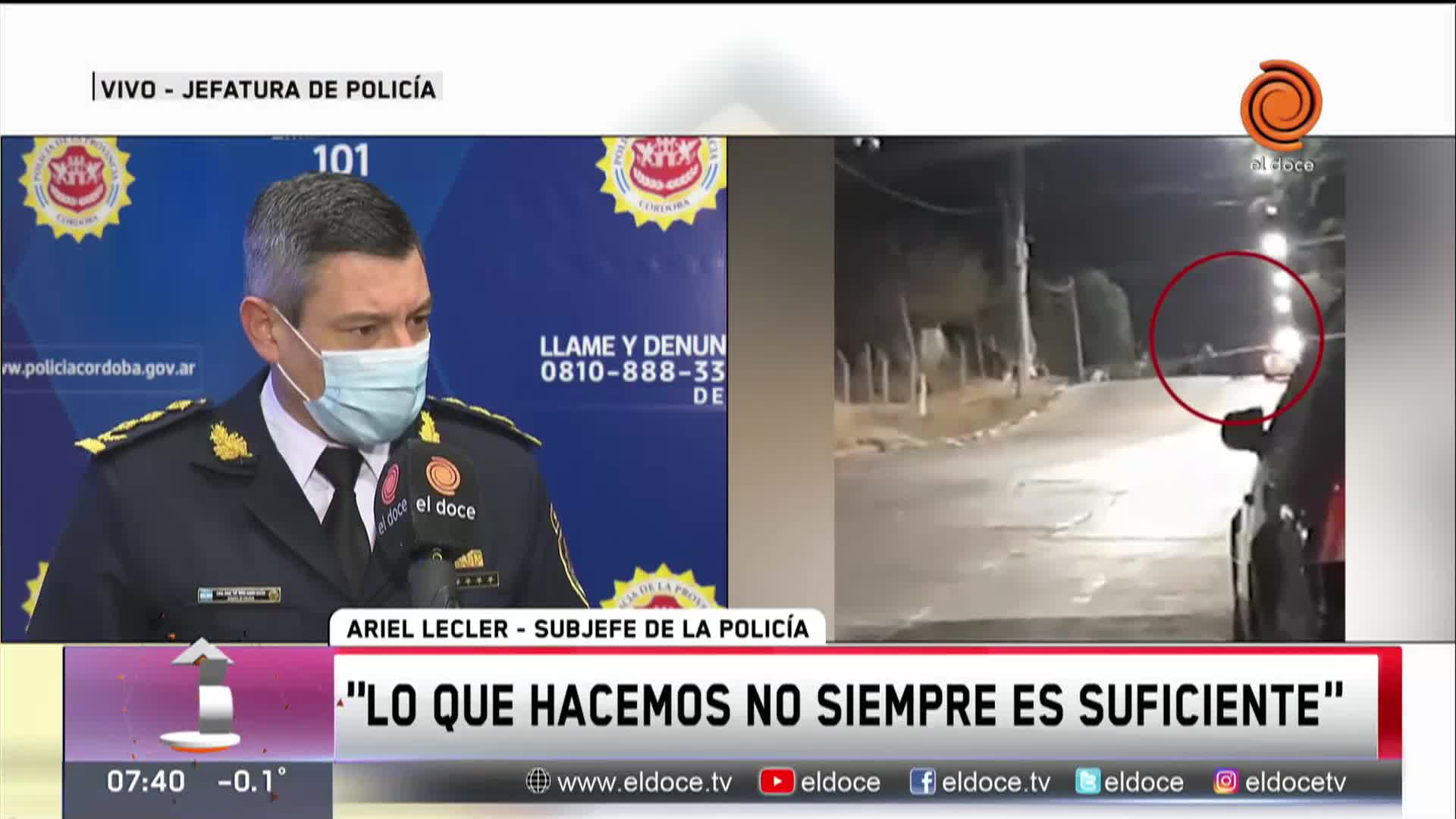 El subjefe de Policía habló tras los robos violentos en Córdoba