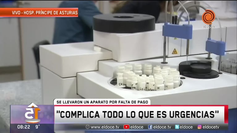 Por falta de pago se llevaron equipos del  Hospital Príncipe de Asturias