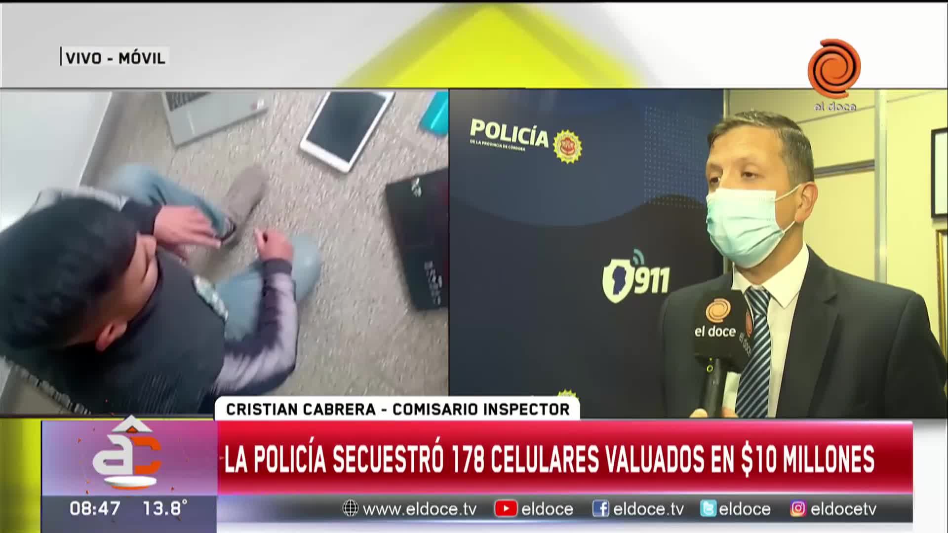 Millonario secuestro de celulares robados en Córdoba