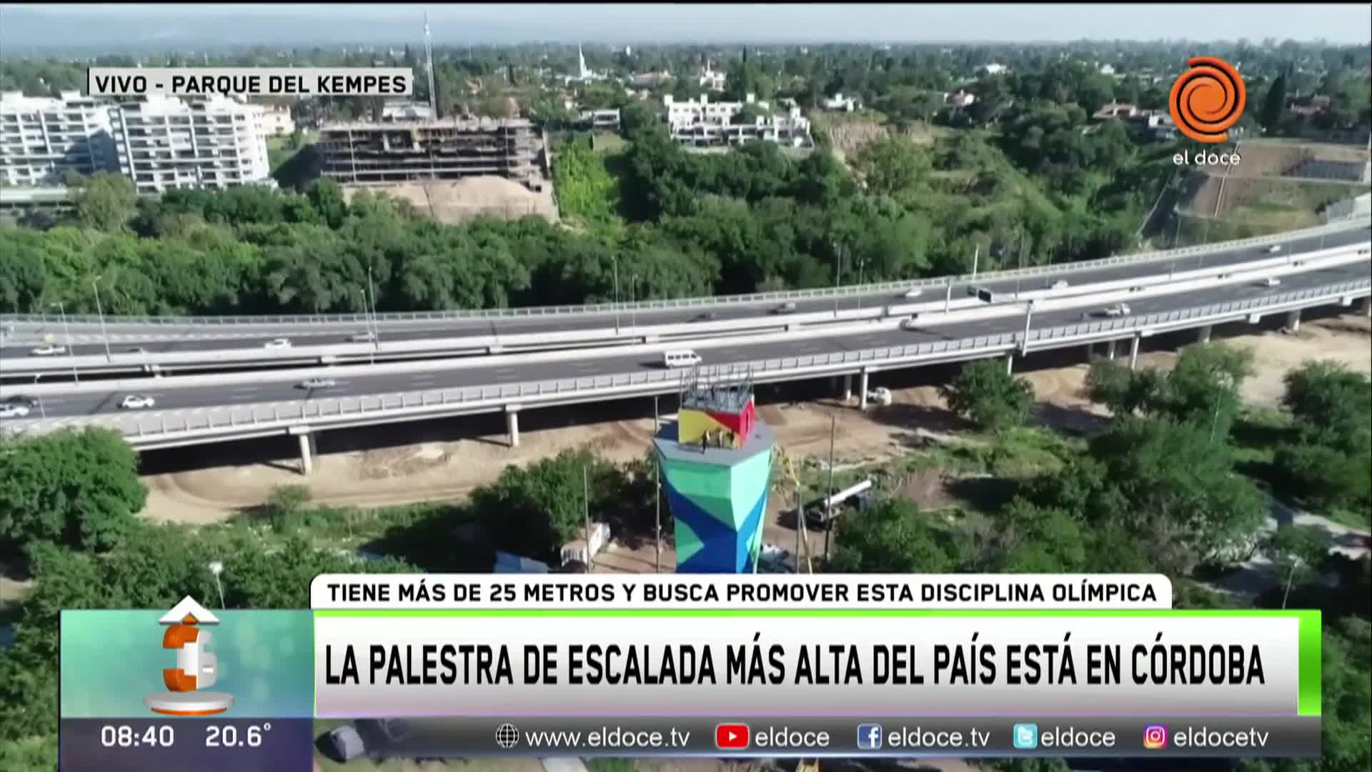 La palestra más alta del país, en Córdoba: cómo se ve y quiénes la podrán usar