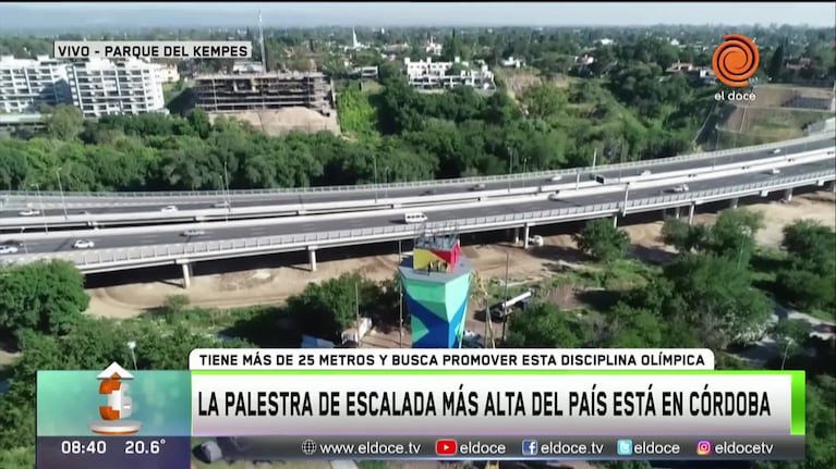 La palestra más alta del país, en Córdoba: cómo se ve y quiénes la podrán usar