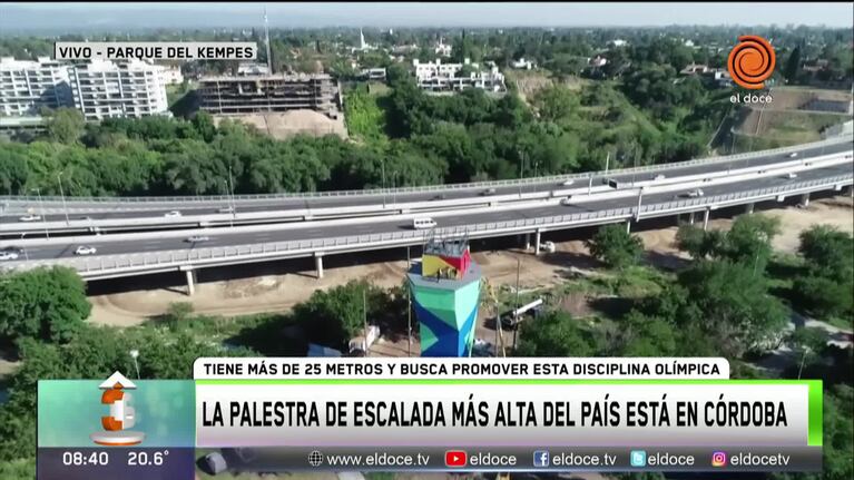 La palestra más alta del país, en Córdoba: cómo se ve y quiénes la podrán usar