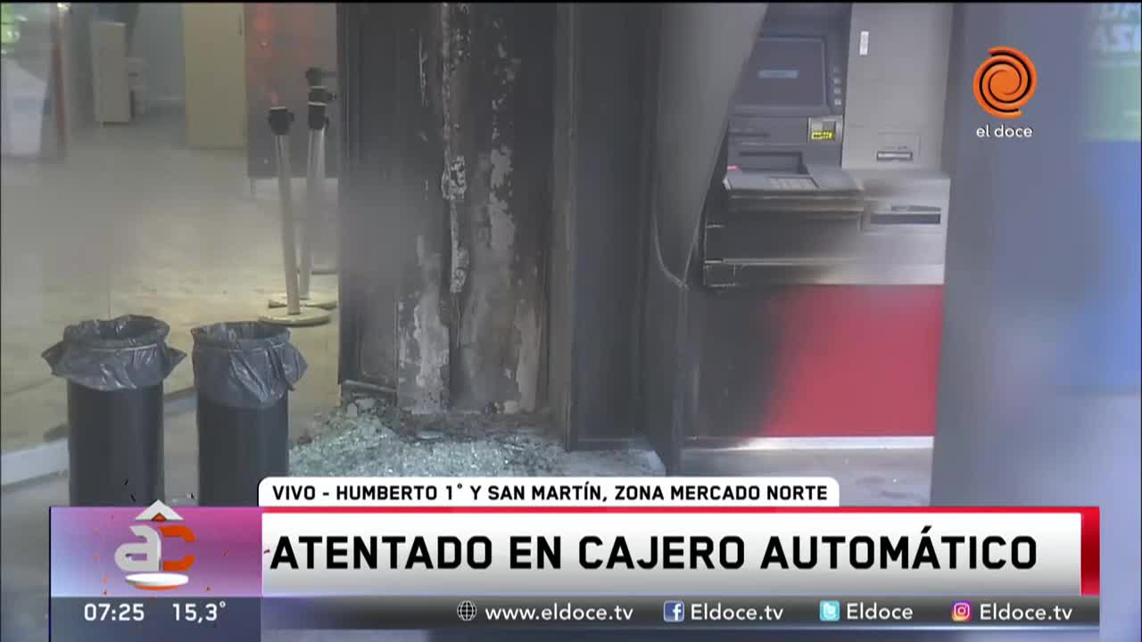 Pusieron un artefacto explosivo en un cajero