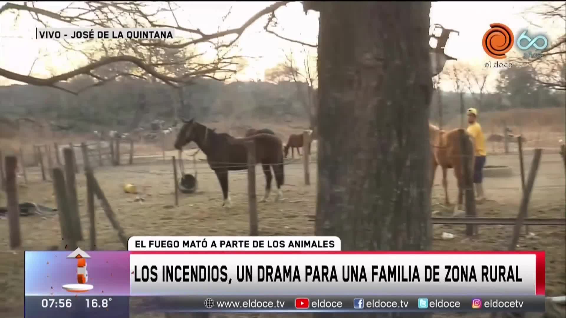 Las graves consecuencias del incendio en José de la Quintana