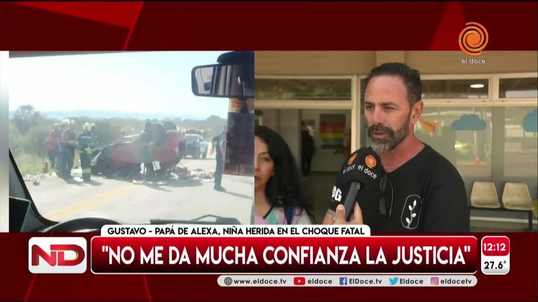 La madre de la joven herida en el choque le habló a Oscar González