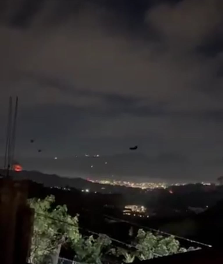 Video: así se vieron los ataques de EEUU en Venezuela