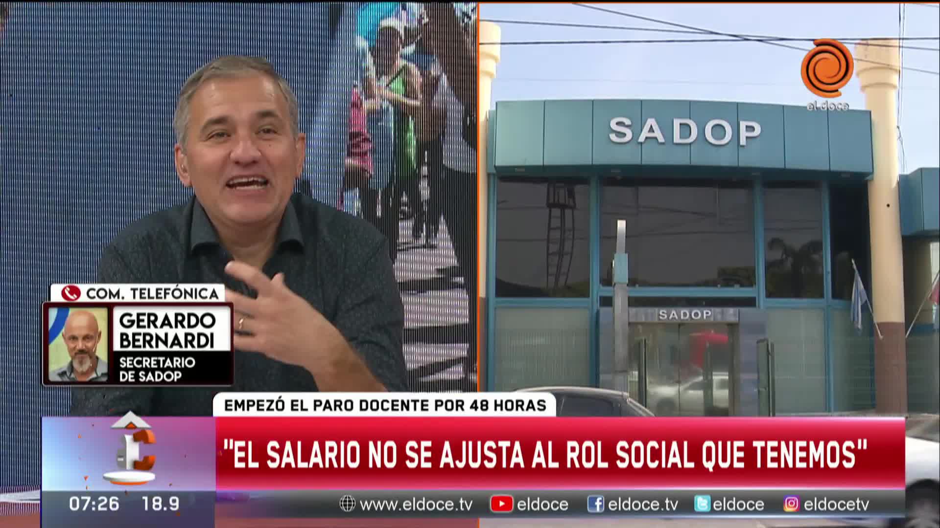 Desde Sadop afirman que el “salario no se ajusta al rol social” del docente