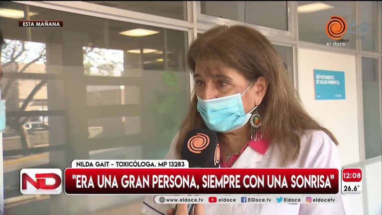 El llanto desconsolado de Nilda Gait tras la muerte del bioquímico