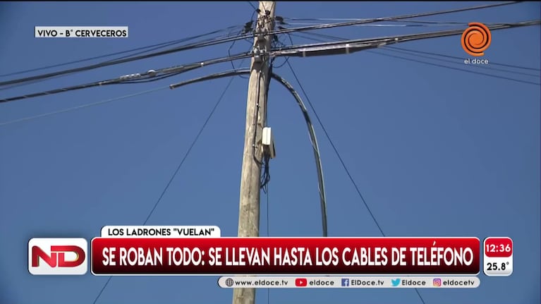 Insólito: en Córdoba ahora también se roban los cables del teléfono