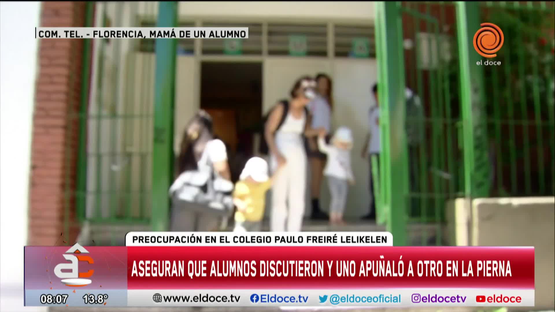 Llevó un arma blanca a la escuela y apuñaló a un compañero