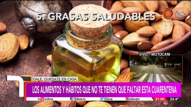 Alimentación en cuarentena: los consejos de una nutricionista