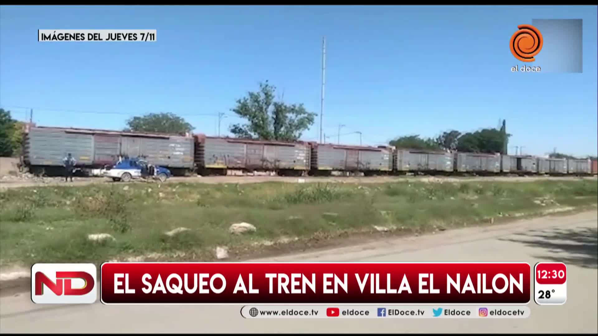 Los saqueadores del tren dispararon a la policía