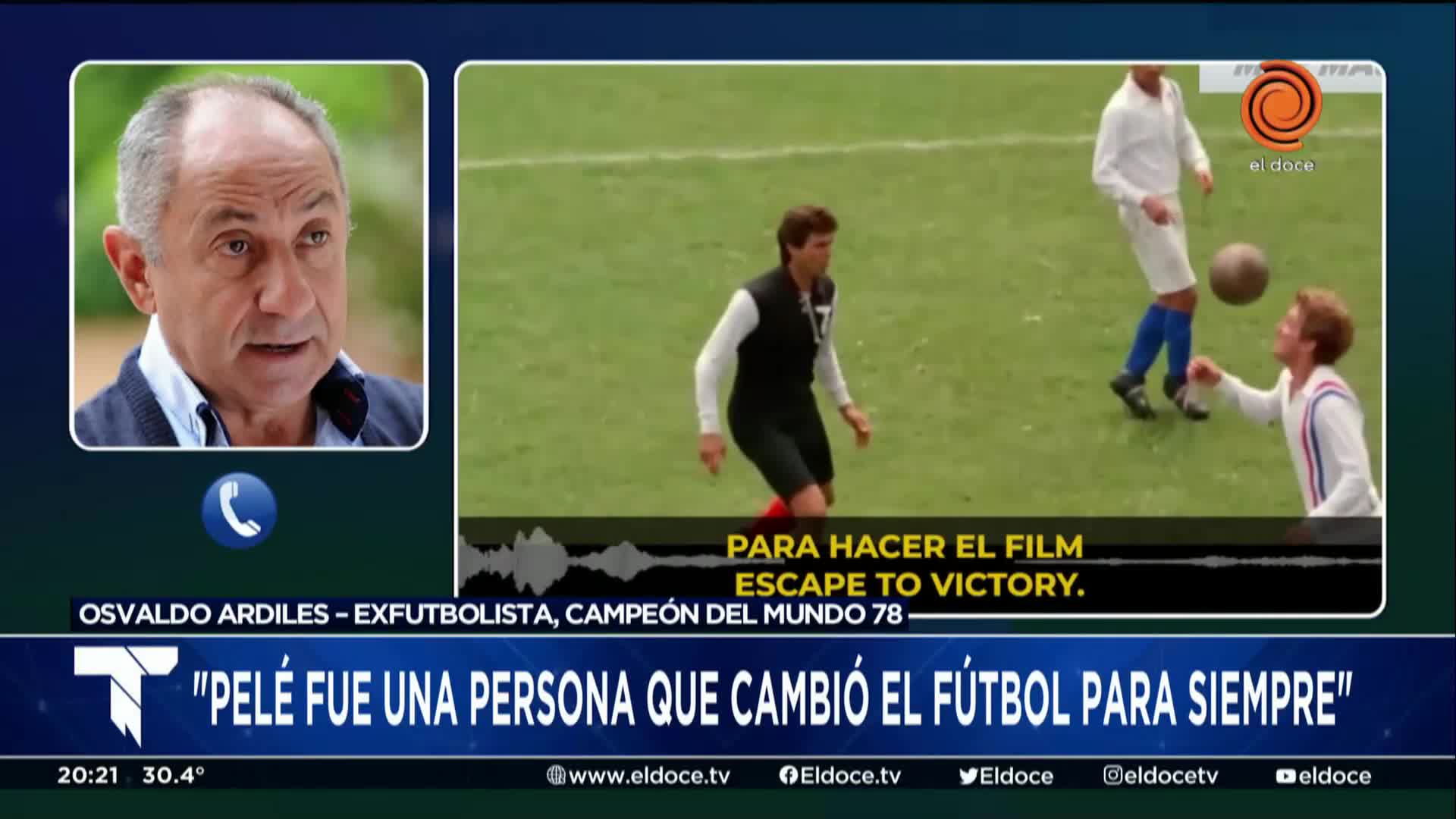 El "Pitón" Ardiles recordó a Pelé: "Cambió la cara del fútbol"