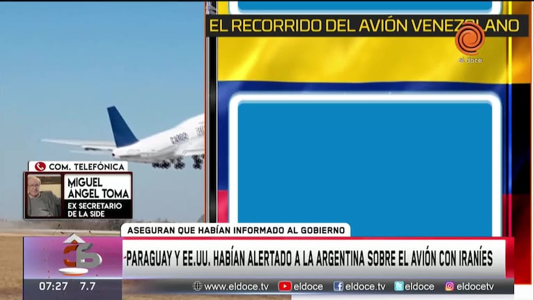Avión venezolano-iraní: el ex jefe de la Side apuntó contra Rossi por su teoría