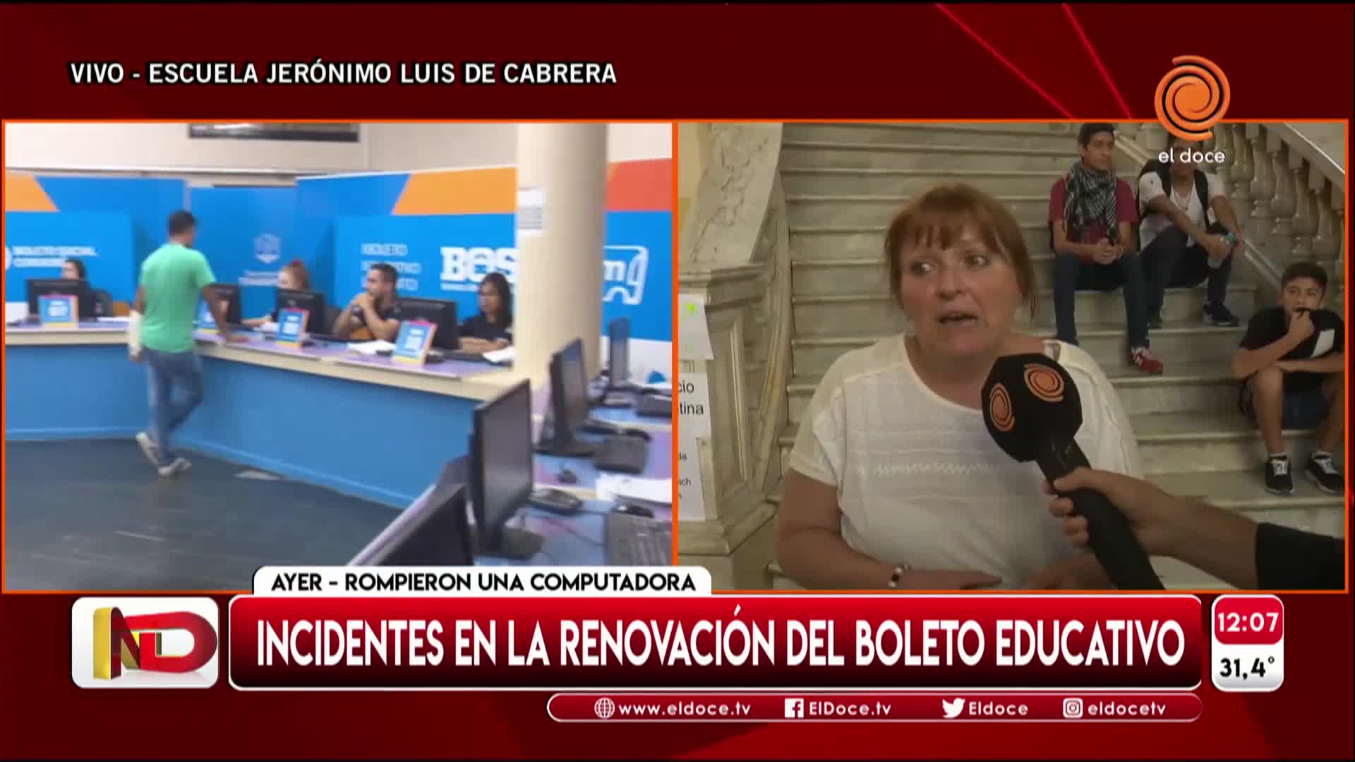 Boleto Educativo: problemas en el Jerónimo Luis de Cabrera