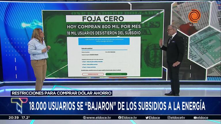 Quienes mantengan los subsidios no podrán comprar dólar ahorro