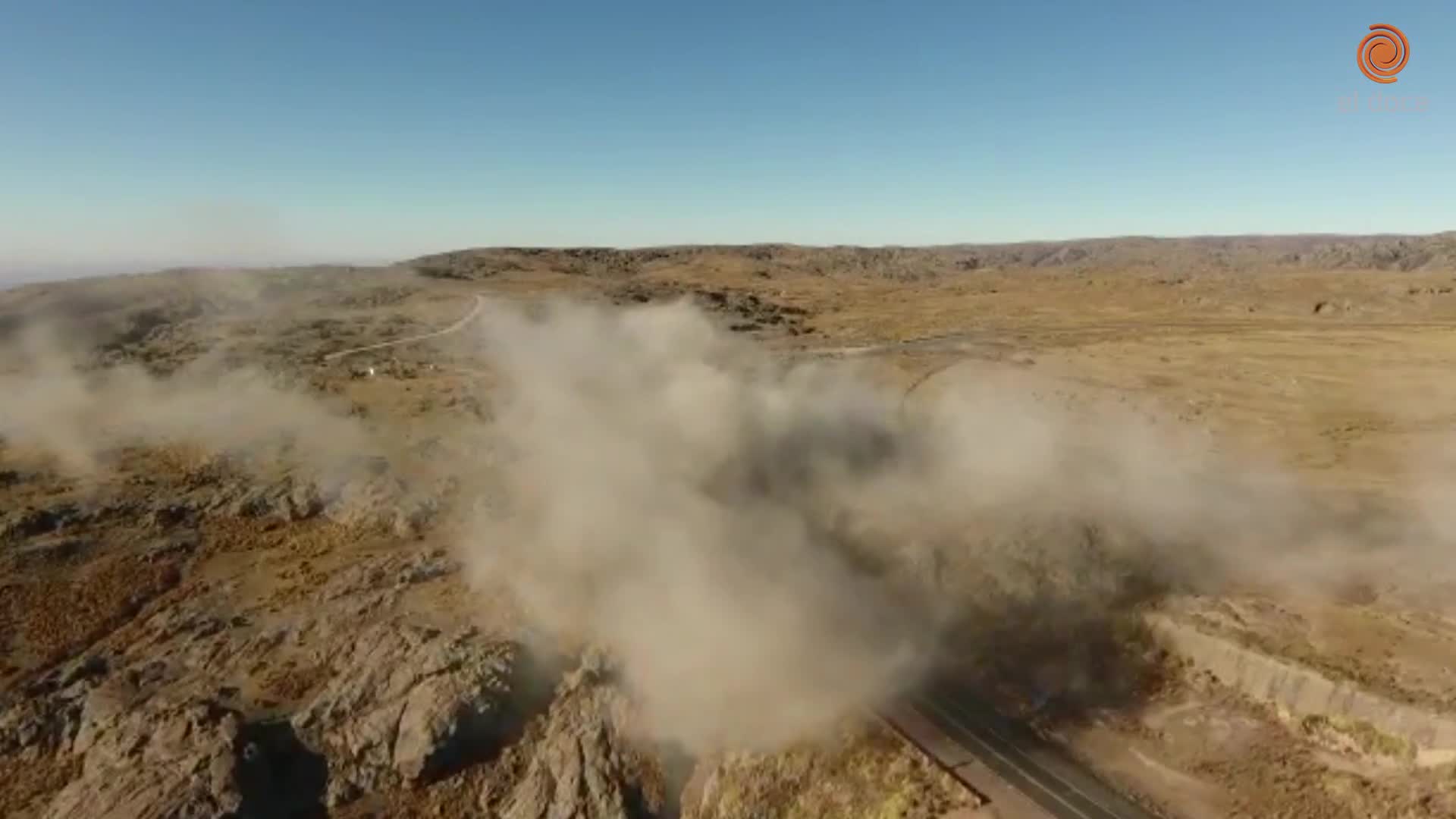 Obras en Altas Cumbres: así detonaron una ladera