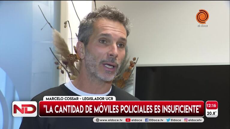 Marcelo Cossar denunció que faltan policías en Córdoba