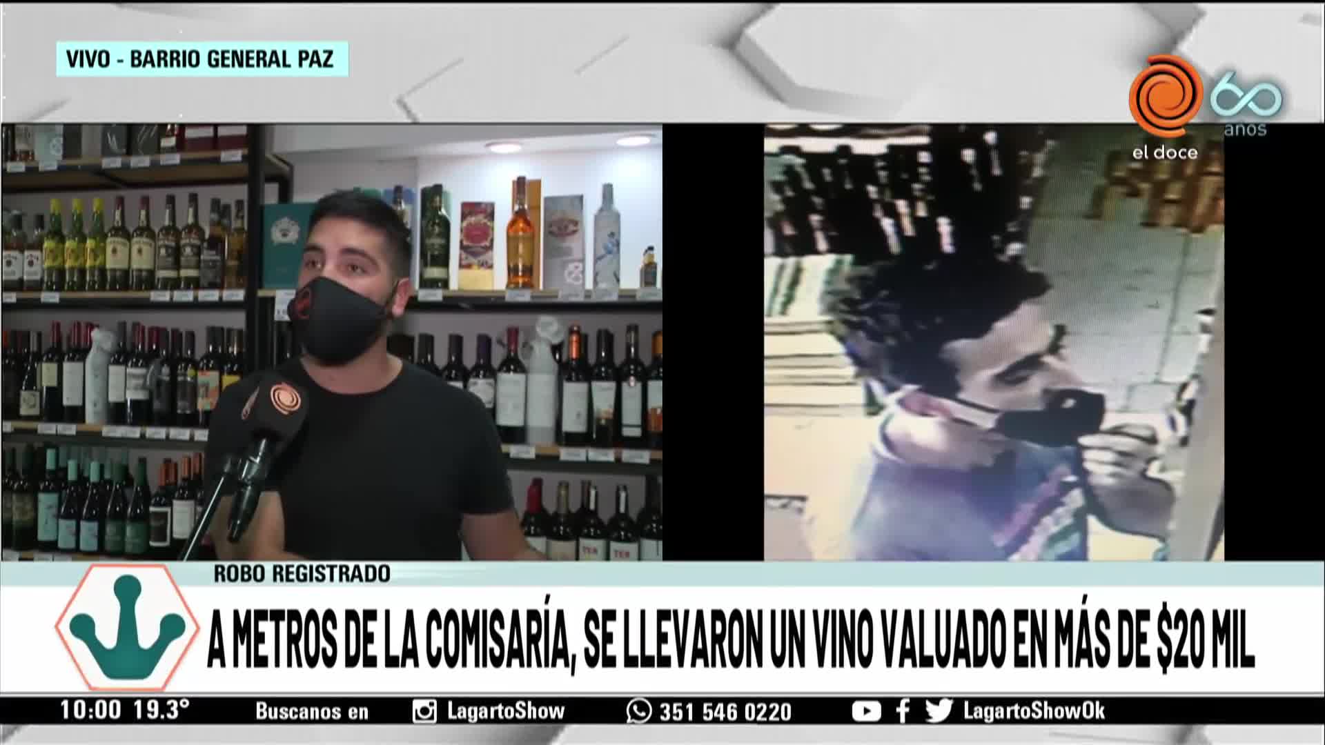 Les robaron un vino de más de 20 mil pesos