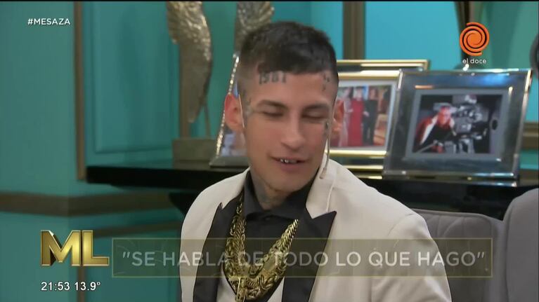 Fin del misterio: L-Gante habló de los rumores de su relación con Wanda Nara en lo de Mirtha