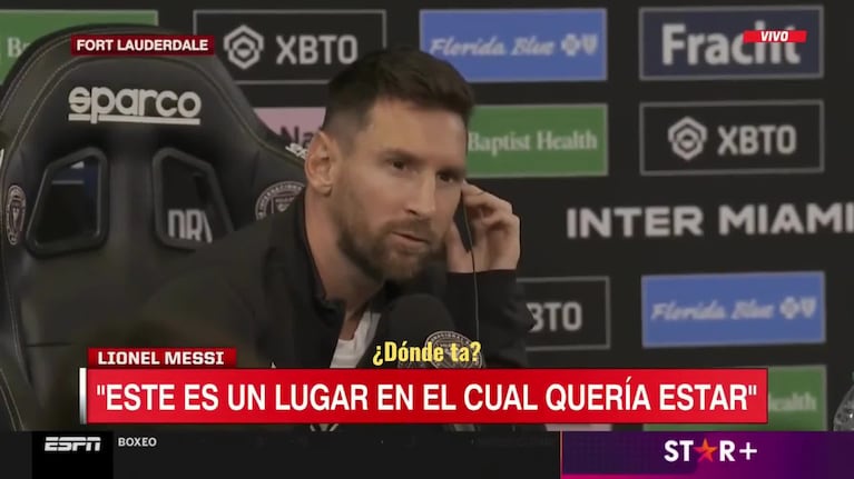 La divertida confusión de Messi en conferencia de prensa